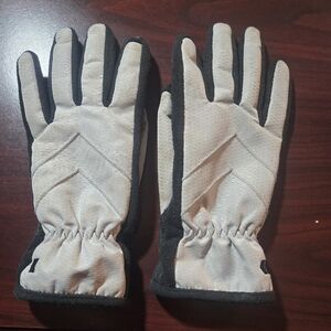 Black and Cream Gloves, Designer, Light Fur Lining, Great For Driving.